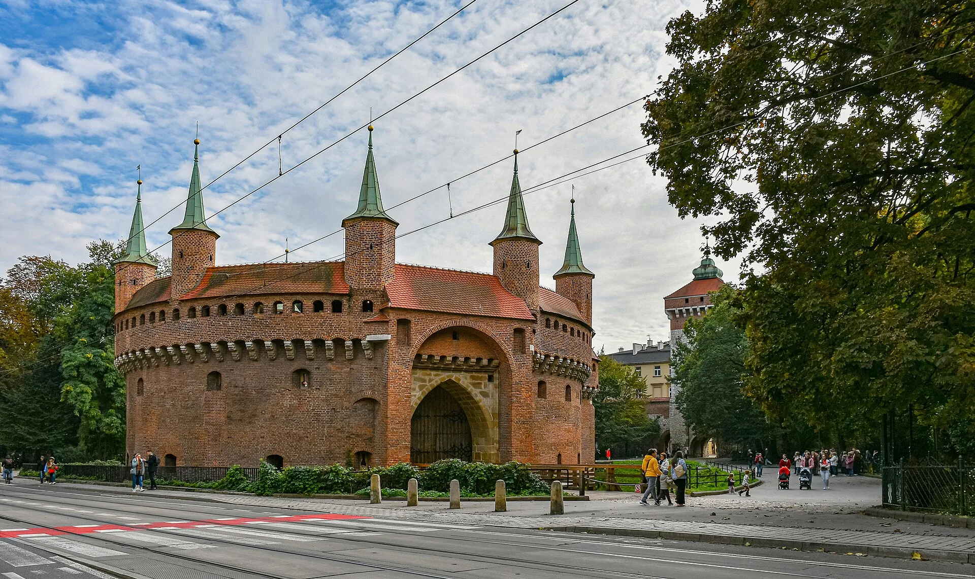Barbican - Barbican, Florian Gate and Planty Park, Basztowa Street, Old Town, Kraków, Poland