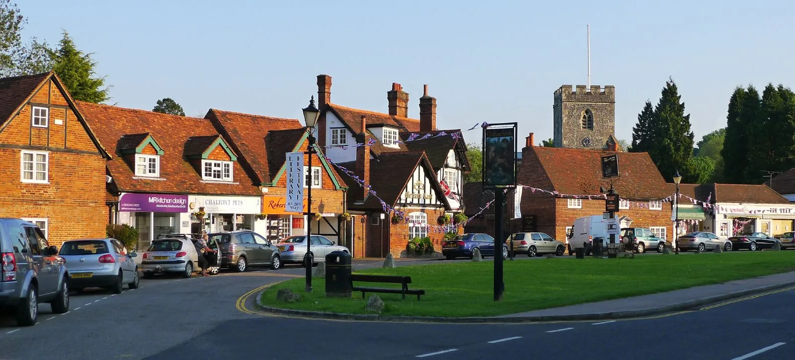 Chalfont St Giles - The village green in the centre of Chalfont St Giles, Bucks, England