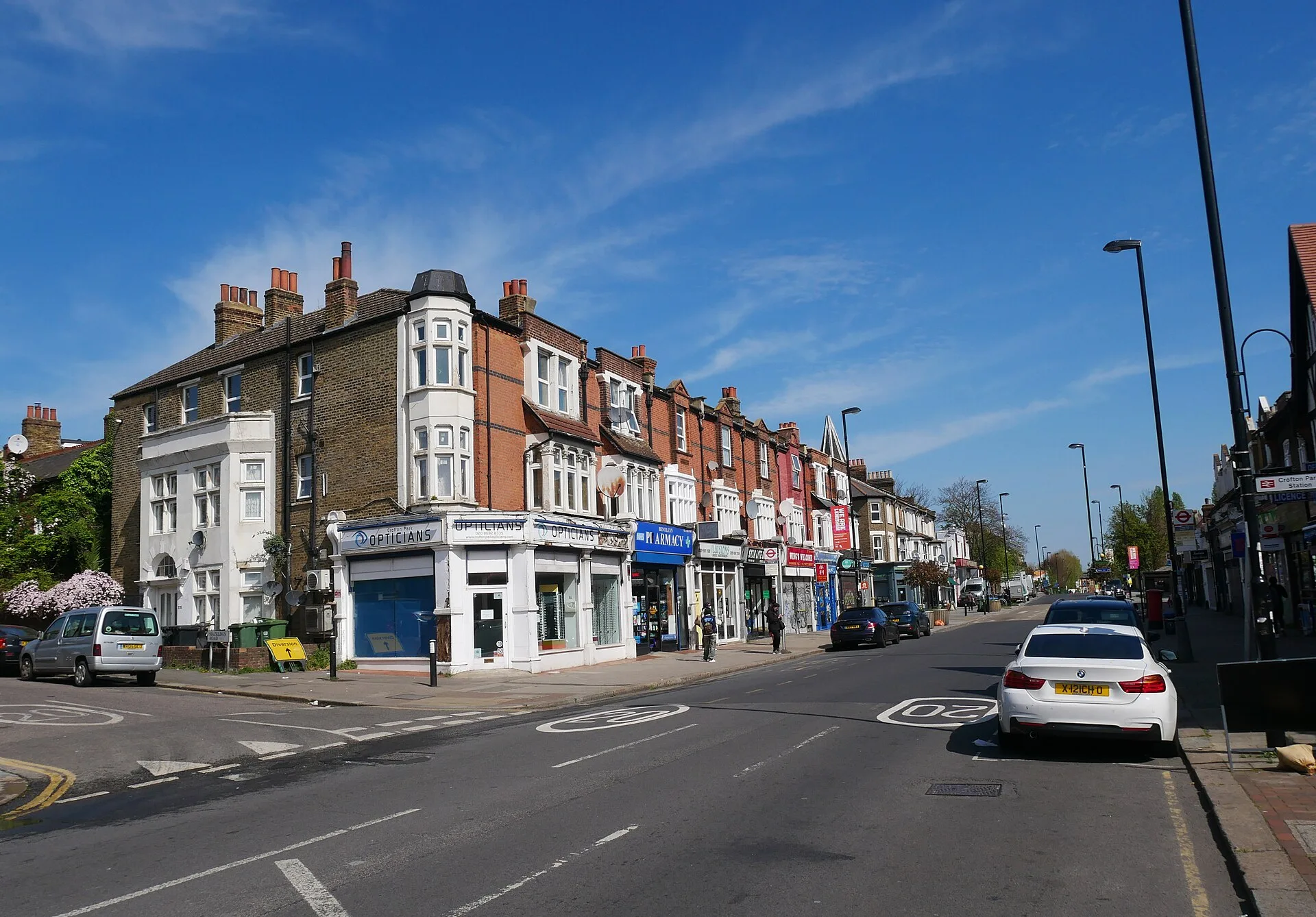 Crofton Park - Brockley Road in Crofton Park, London Borough of Lewisham.
