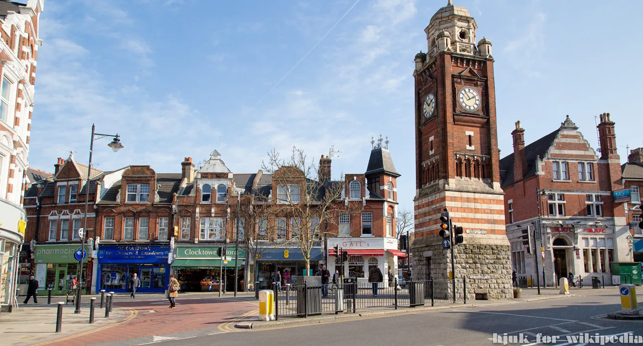 Crouch End - Crouch End Broadway with Clocktower