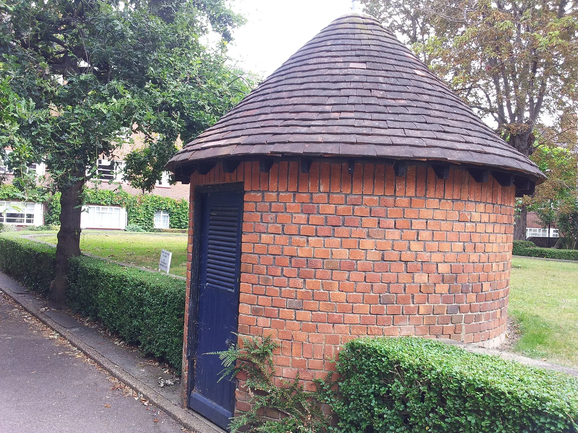 East Sheen - Entrance to air-raid shelter, St Leonard's Court, East Sheen, London SW14