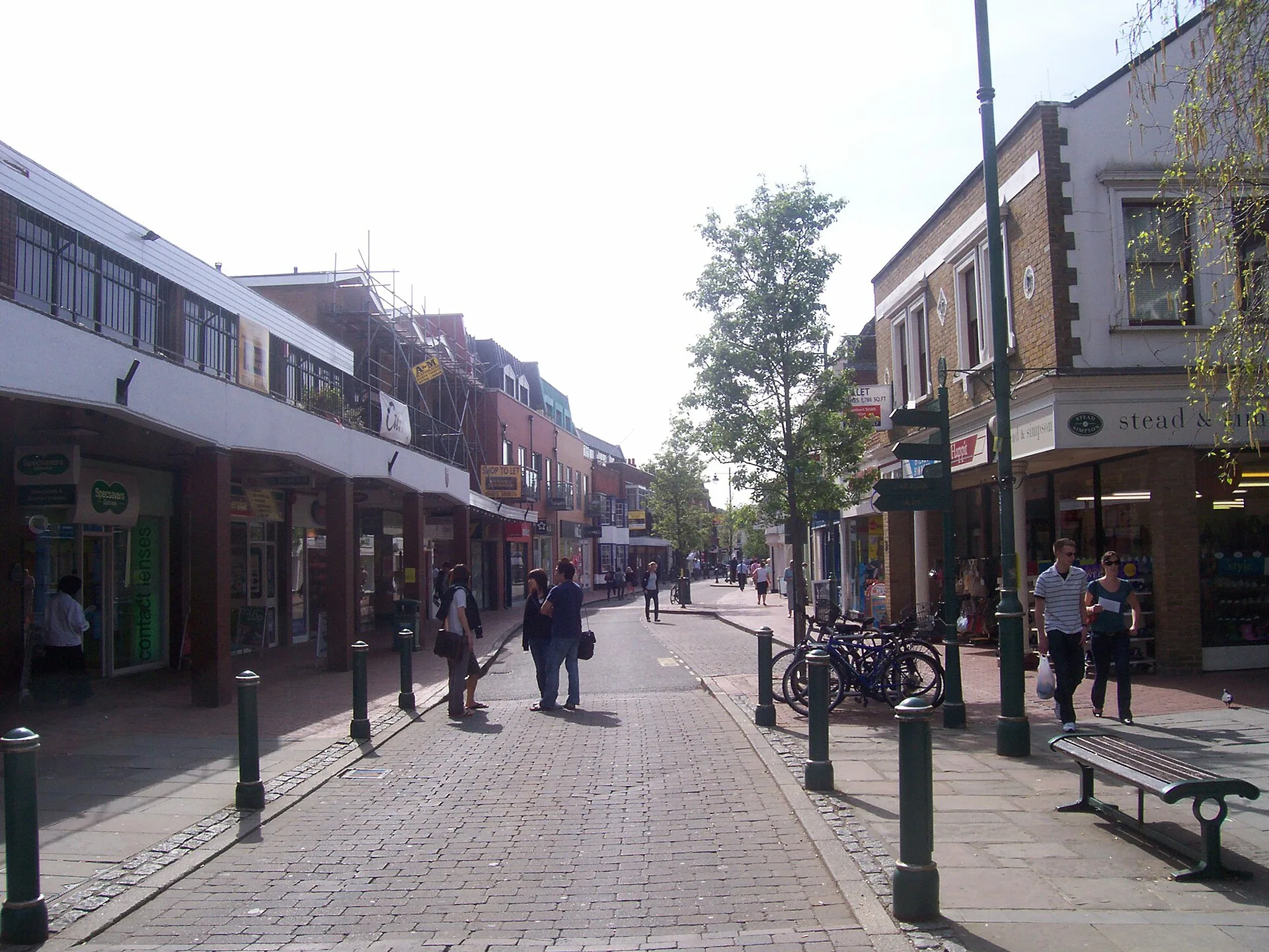 Egham - The High Street in Egham.