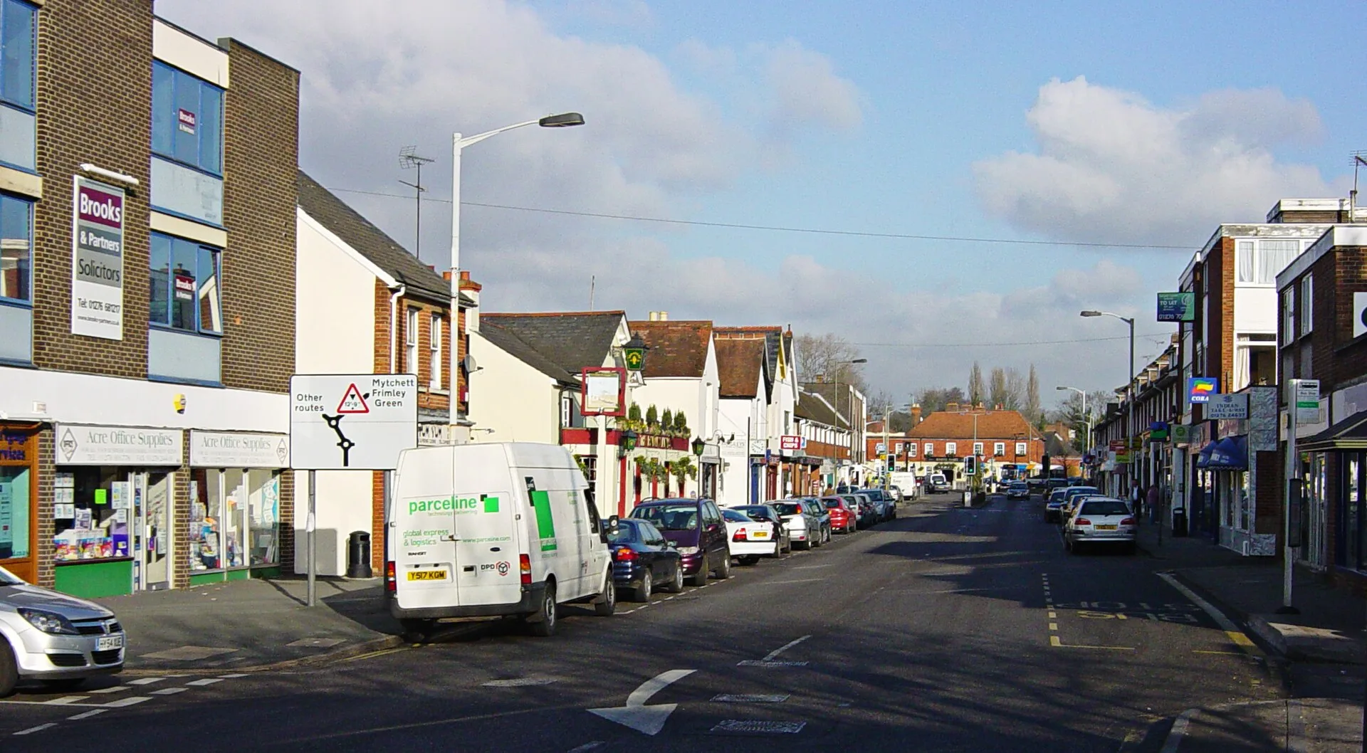 Frimley - Photo taken by me (Euchiasmus) in Frimley High Street looking East, 25th January 2006