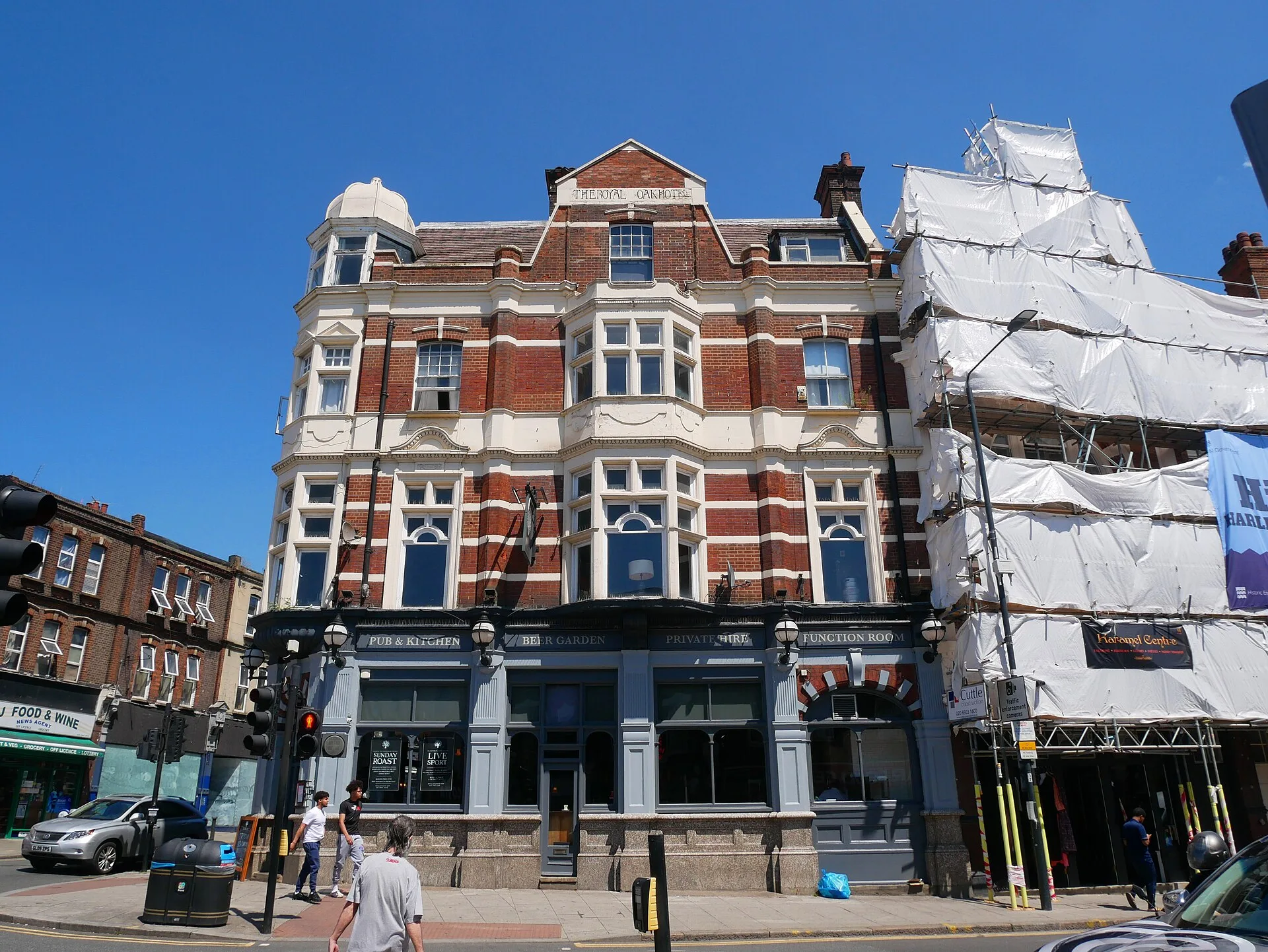Harlesden - The west face of the Royal Oak pub in Harlesden, London Borough of Brent.