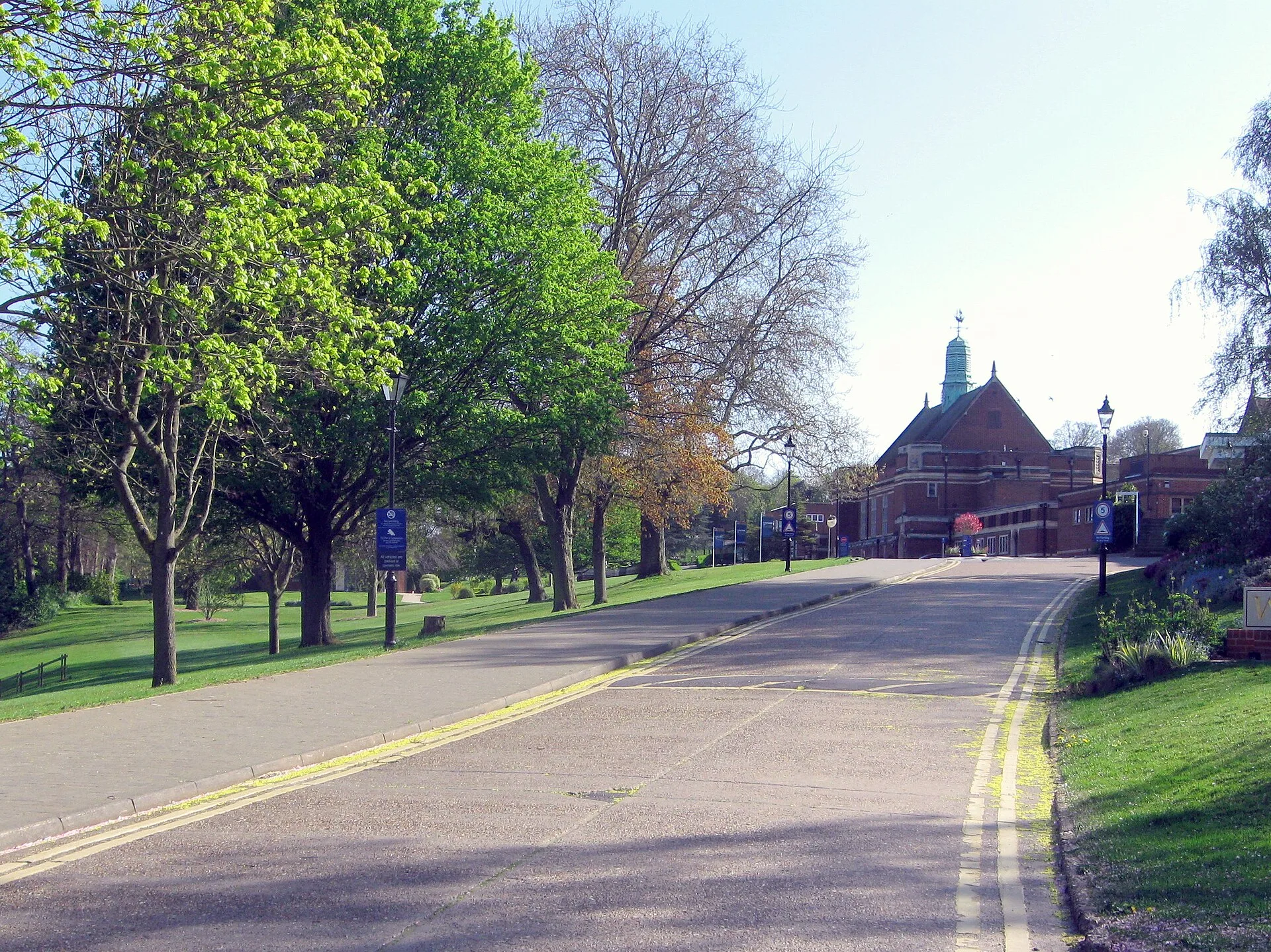 South Croydon - View of the main buildings of Whitgift School, South Croydon, from near the main entrance, April 2020